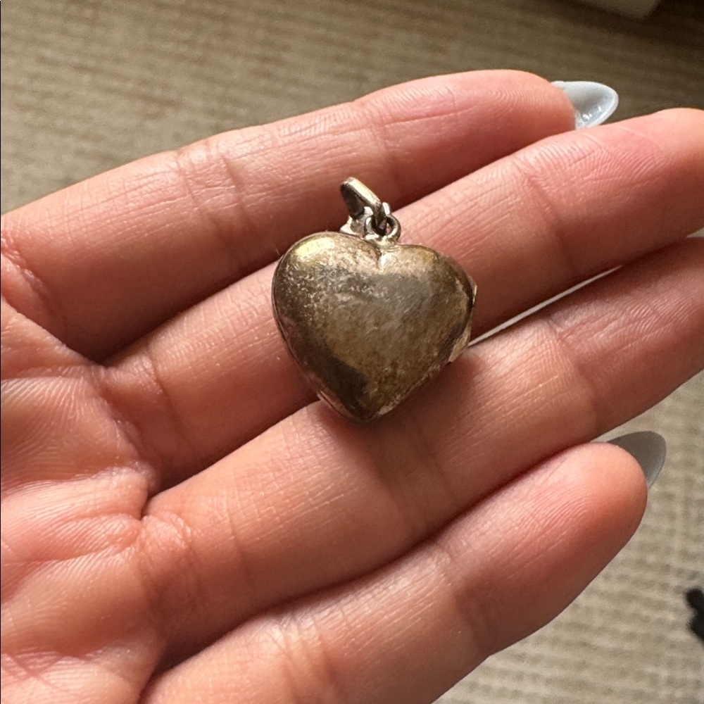 Vintage Sterling Silver Heart Locket Pendant Marcasite Art Deco Style - Picture 3 of 4